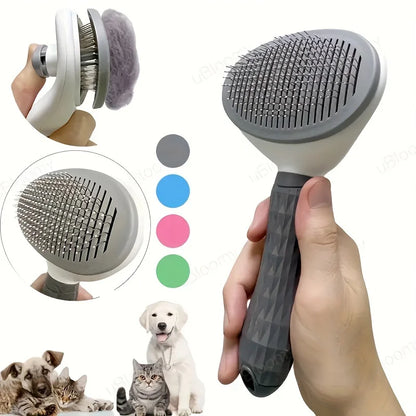 Pet Hair Removal Brush - One-Click Grooming Comb