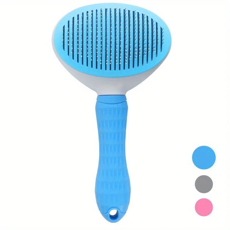 Pet Hair Removal Brush - One-Click Grooming Comb