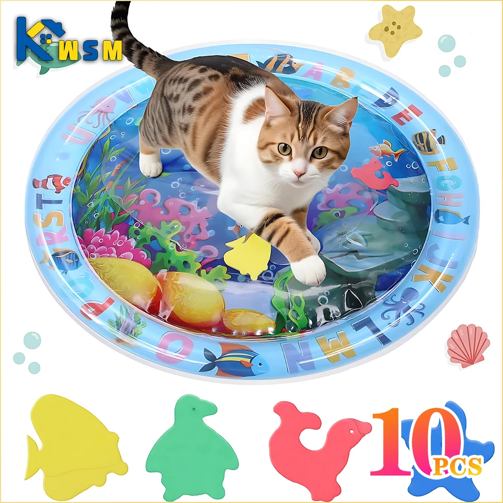 Pet Sensory Water Mat - Inflatable Ocean Play Toy