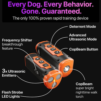 Ultrasonic Dog Deterrent - Rechargeable Anti-Bark Device