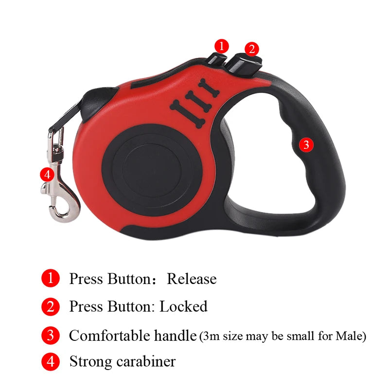 Retractable Dog Leash - Automatic Nylon Walking Lead