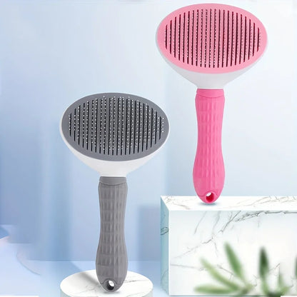 Pet Hair Removal Brush - One-Click Grooming Comb