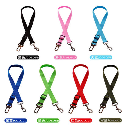 Dog Car Seat Belt - Adjustable Safety Lead Clip