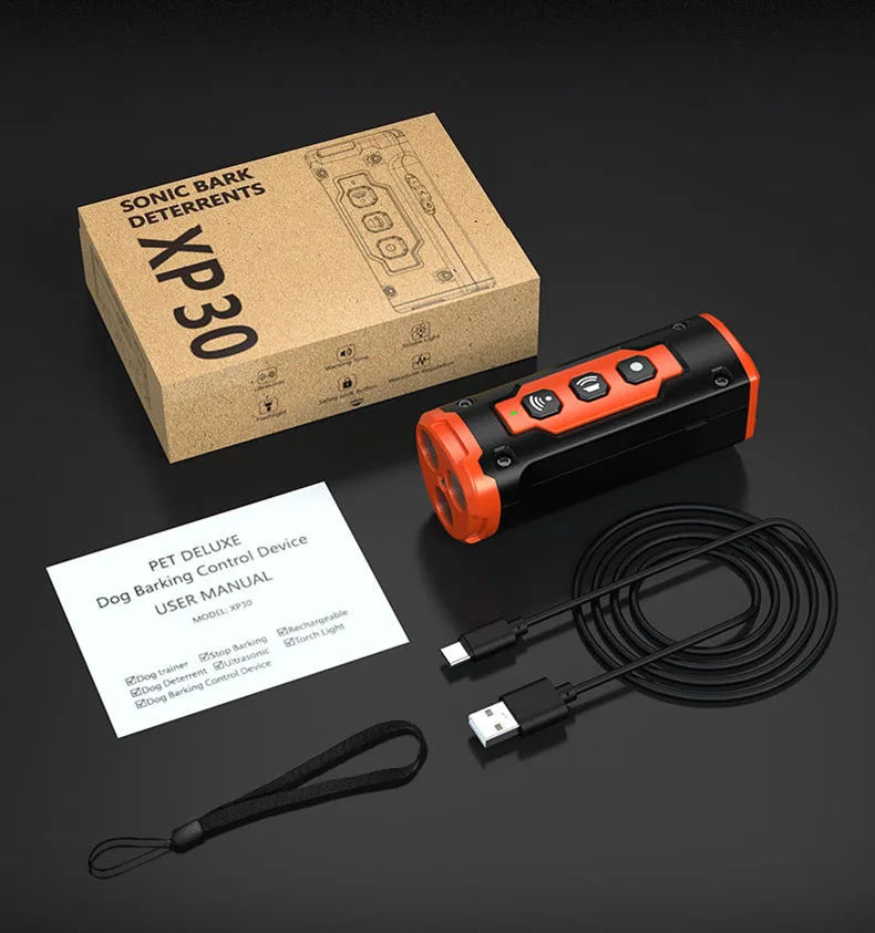 Ultrasonic Dog Deterrent - Rechargeable Anti-Bark Device