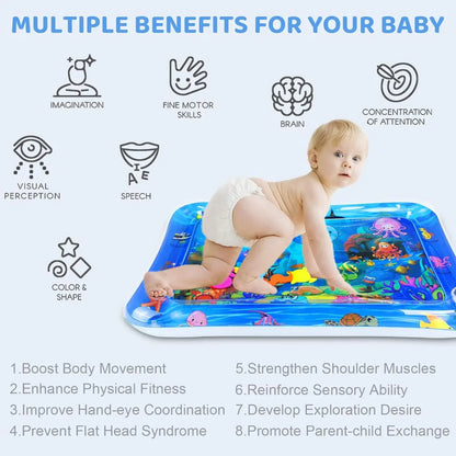 Pet Sensory Water Mat - Inflatable Ocean Play Toy