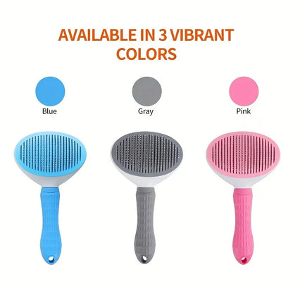 Pet Hair Removal Brush - One-Click Grooming Comb