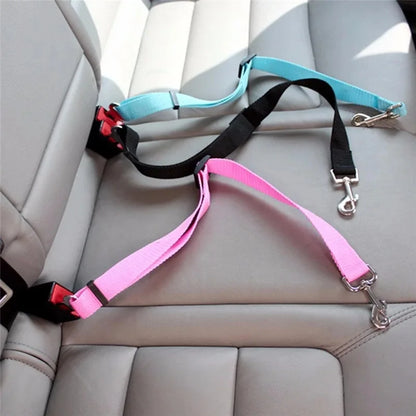 Dog Car Seat Belt - Adjustable Safety Lead Clip