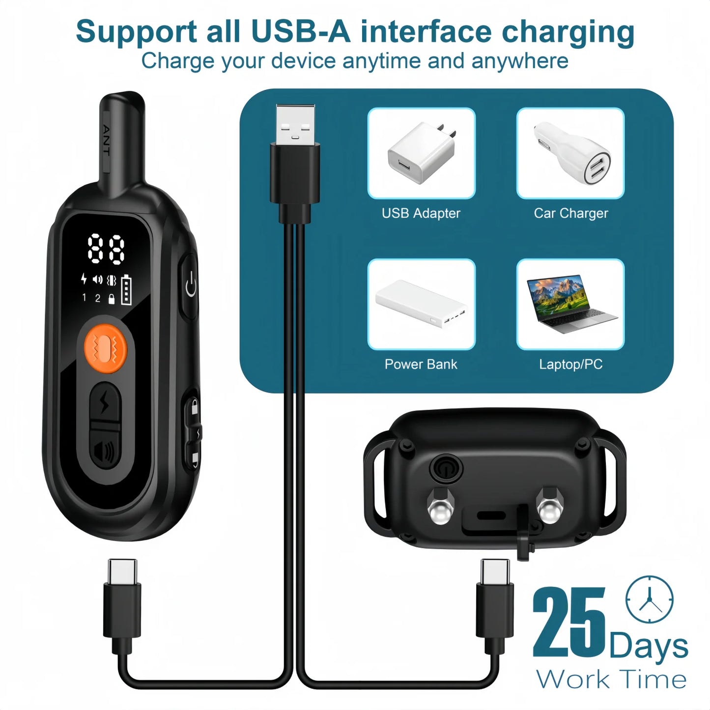 Electric Dog Training Collar - Waterproof Rechargeable