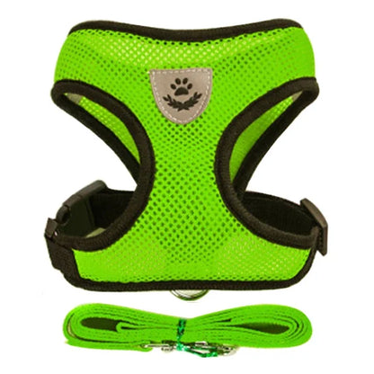 Mesh Pet Harness - Adjustable Vest & Walking Leash
