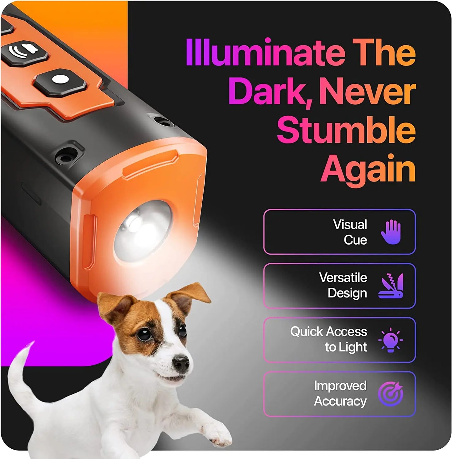 Ultrasonic Dog Deterrent - Rechargeable Anti-Bark Device