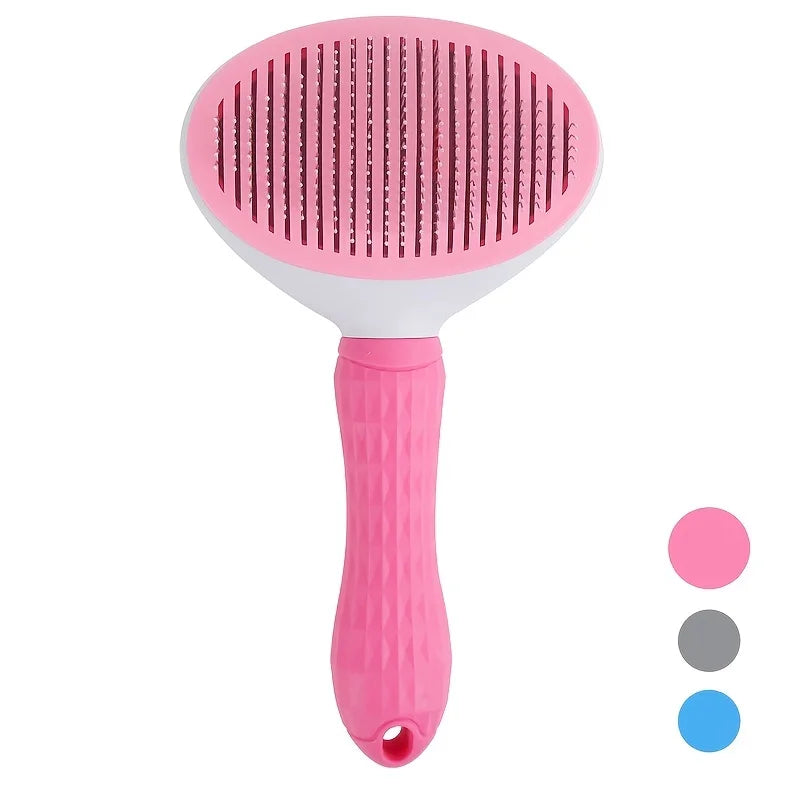 Pet Hair Removal Brush - One-Click Grooming Comb