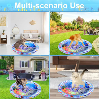 Pet Sensory Water Mat - Inflatable Ocean Play Toy